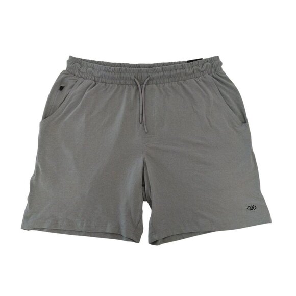 Leg3nd Mens Gray Athletic Training Shorts With Elastic Waistband & Drawstring L. - Picture 1 of 7
